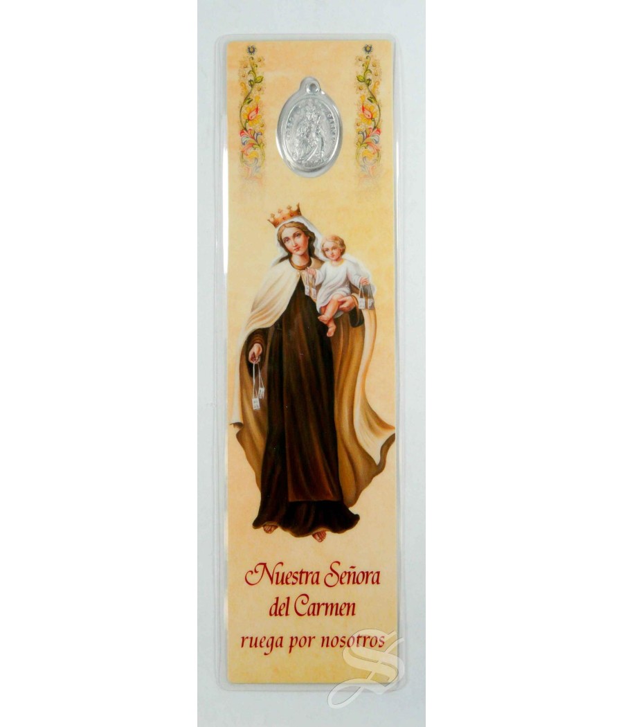 MARCAPAGINAS VIRGEN DEL CARMEN CON MEDALLA 18 * 5