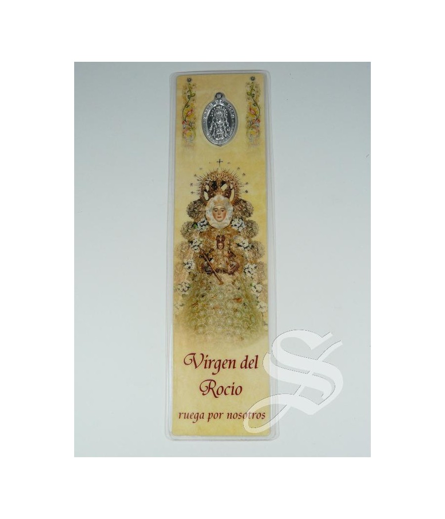 MARCAPAGINAS VIRGEN DEL ROCIO CON MEDALLA 18 * 5