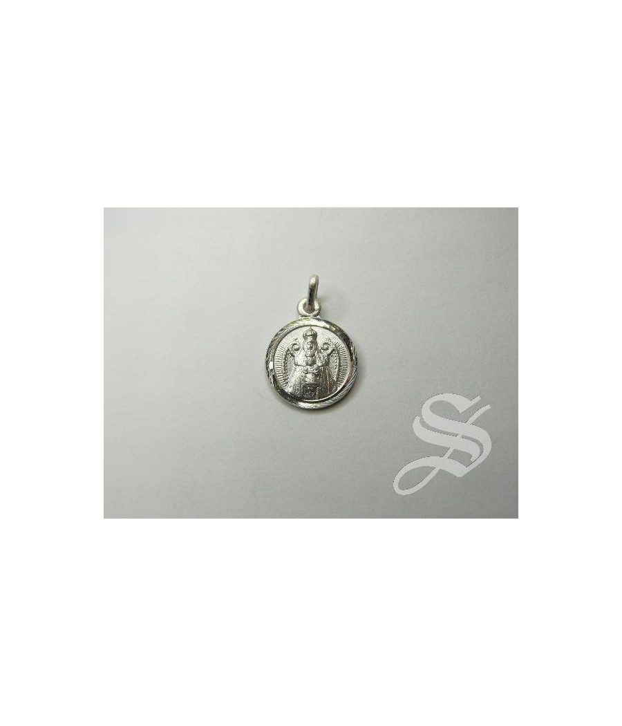 MEDALLA 14 MM. VIRGEN DEL PRADO PLATA LISA 1,88GRS.