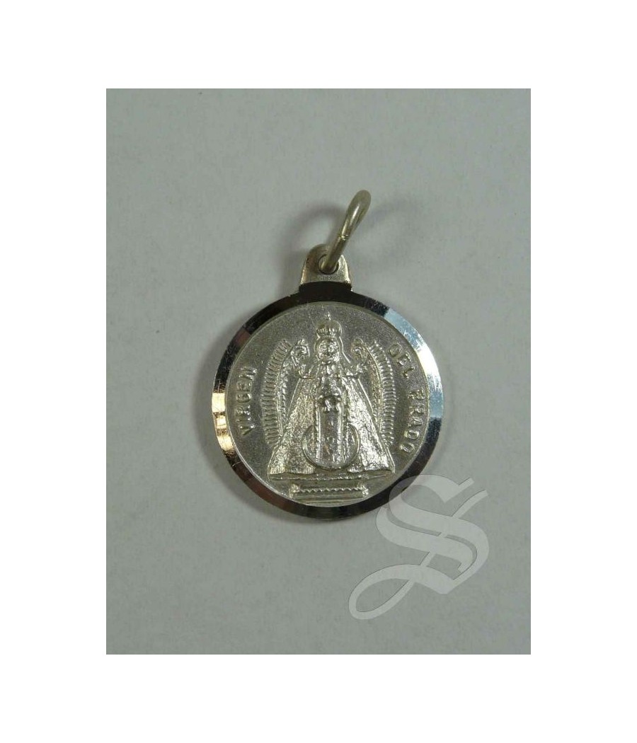 MEDALLA 20 MM. VIRGEN DEL PRADO PLATA ESCAPULARIO 3,71GRS.