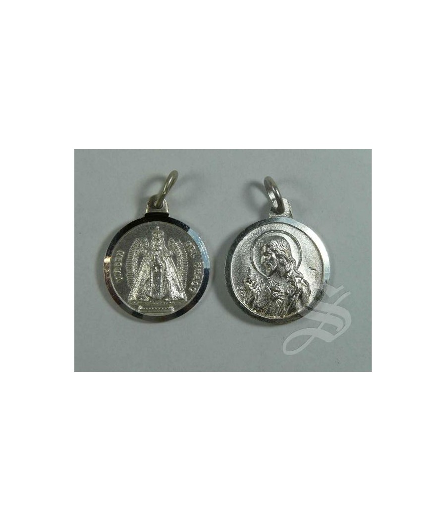 MEDALLA 20 MM. VIRGEN DEL PRADO PLATA ESCAPULARIO 3,71GRS.