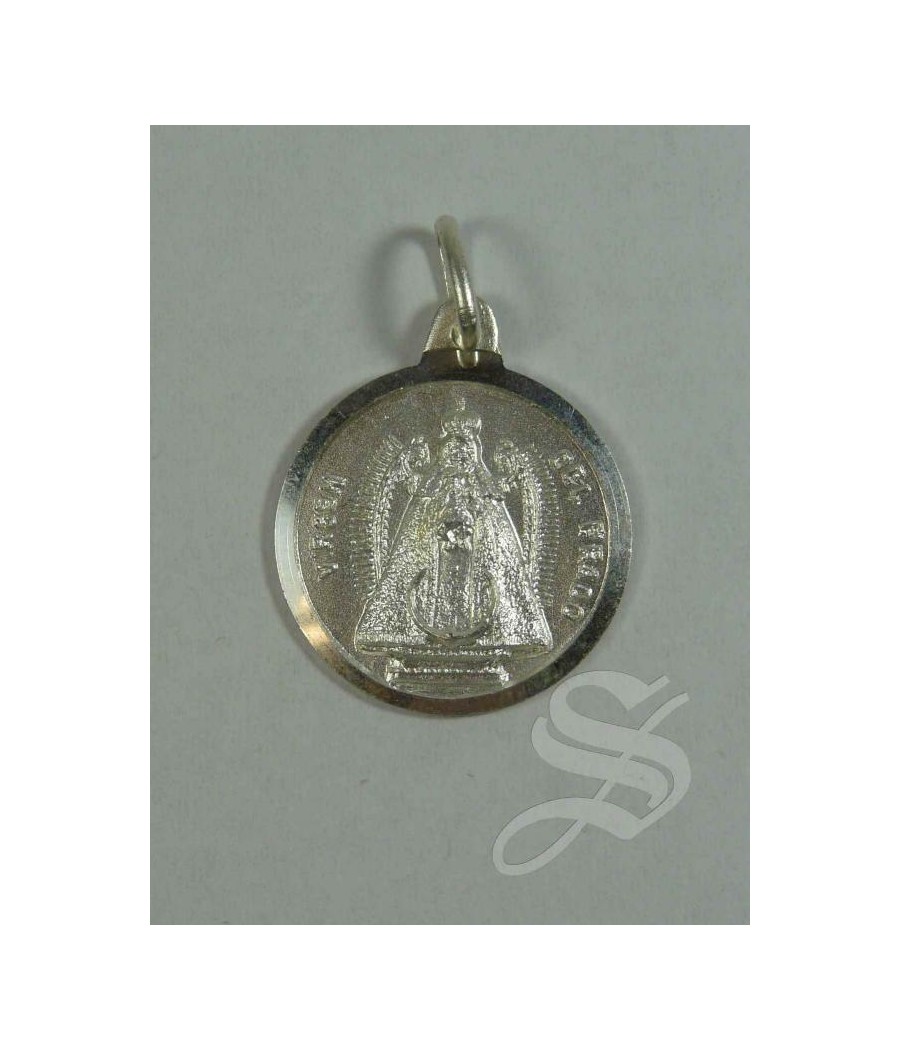 MEDALLA 20 MM. VIRGEN DEL PRADO PLATA LISA 3,40GRS.