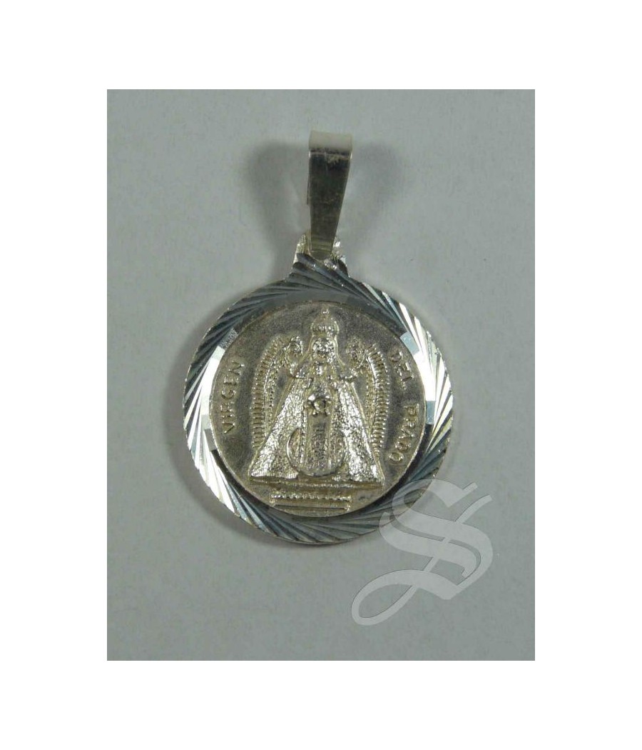 MEDALLA 22 MM. VIRGEN DEL PRADO  PLATA ESCAPULARIO 4,12GRS.