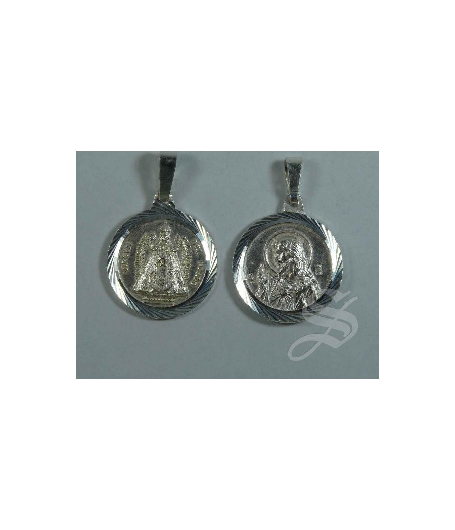 MEDALLA 22 MM. VIRGEN DEL PRADO  PLATA ESCAPULARIO 4,12GRS.