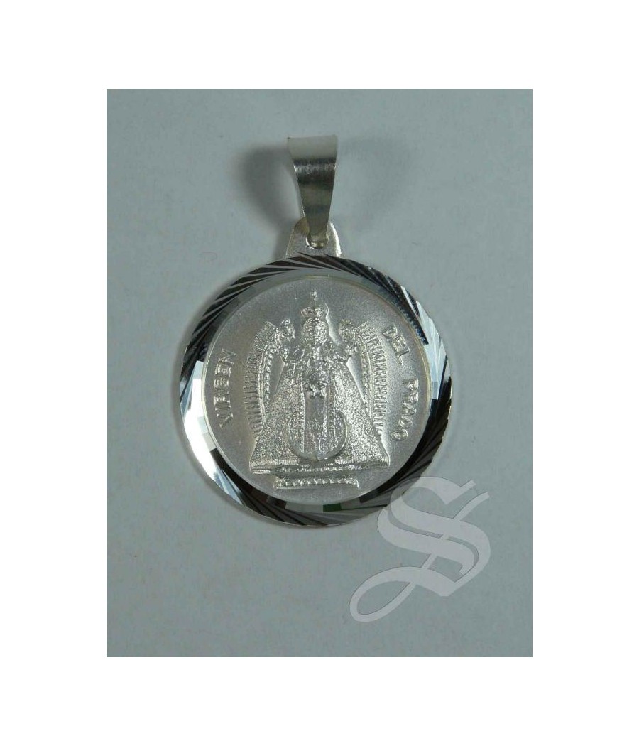 MEDALLA 28 MM. VIRGEN DEL PRADO PLATA LISA 9,27GRS.