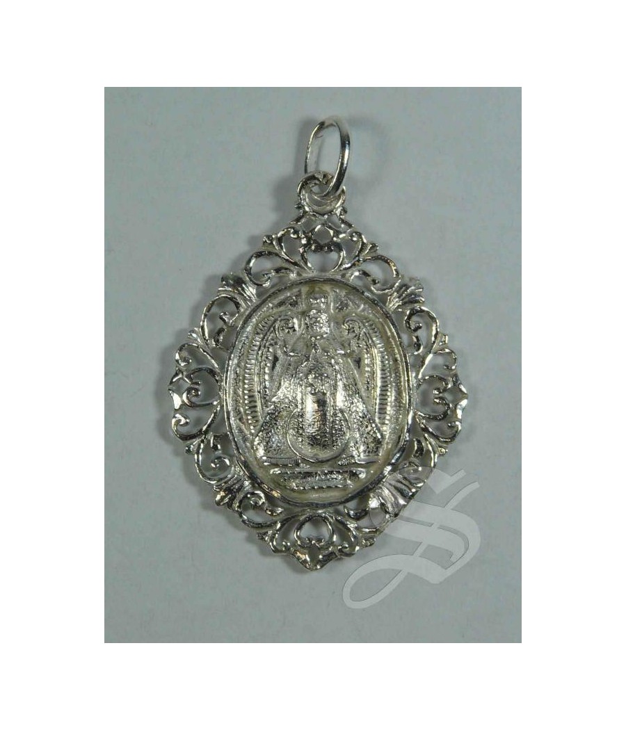 MEDALLA 30 MM. VIRGEN DEL PRADO FILIGRANA PLATA 9GRS.