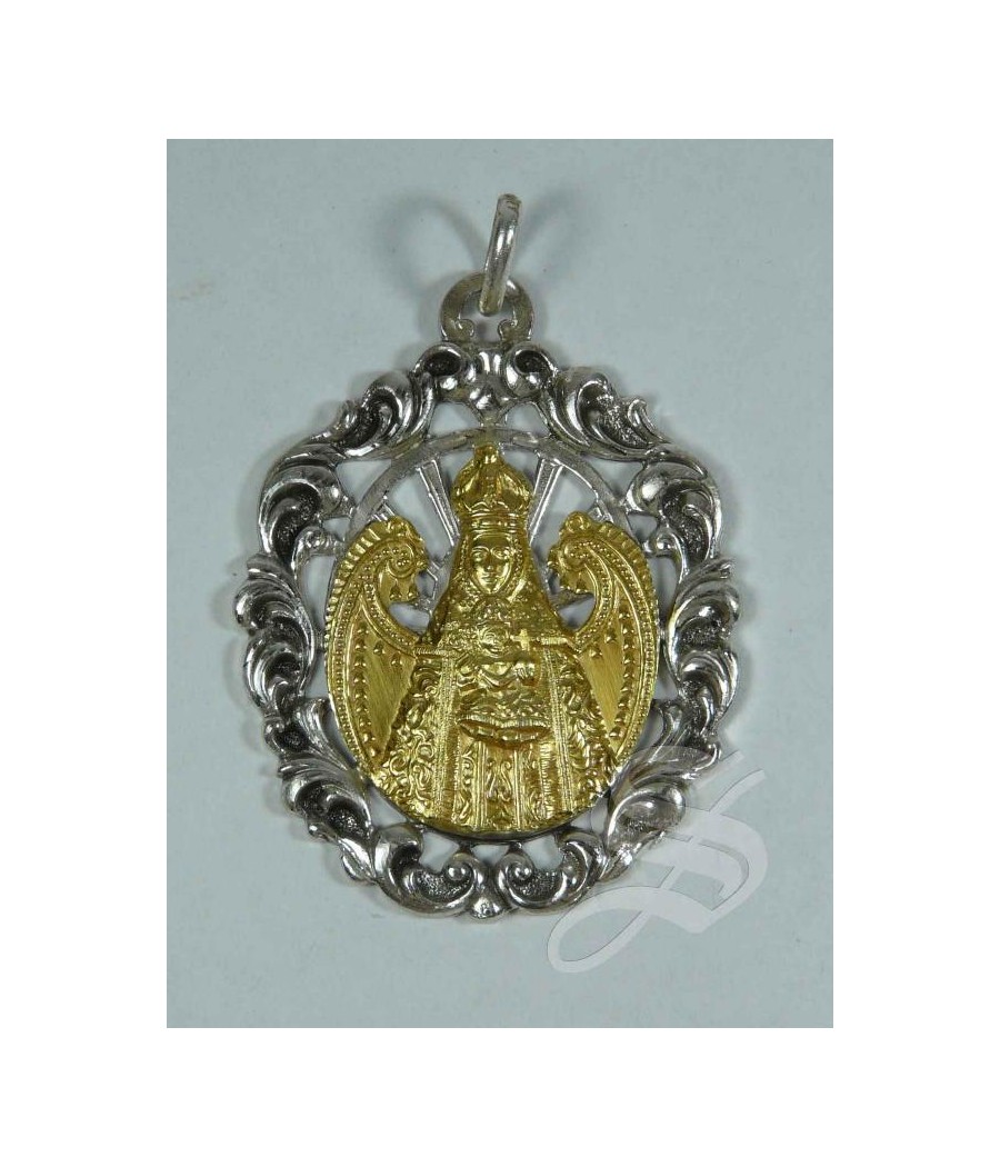 MEDALLA 60*45 MM. VIRGEN DEL PRADO PLATA CALADA 20,70 GRS.