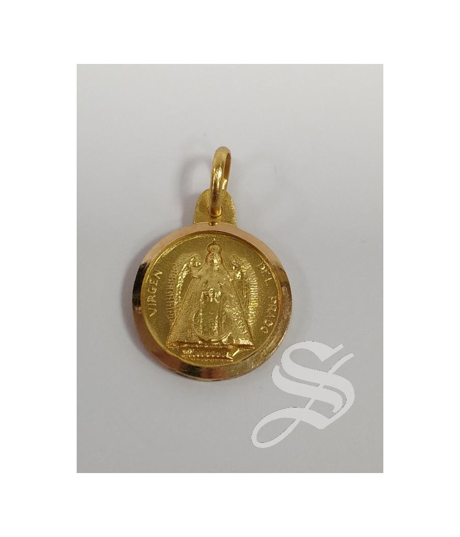 MEDALLA ORO 16 MM. VIRGEN DEL PRADO ESCAPULARIO 2,47GRS.