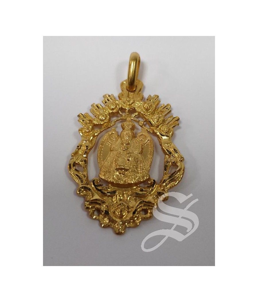 MEDALLA ORO 26 MM. CALADA VIRGEN DEL PRADO 4,18 GR.