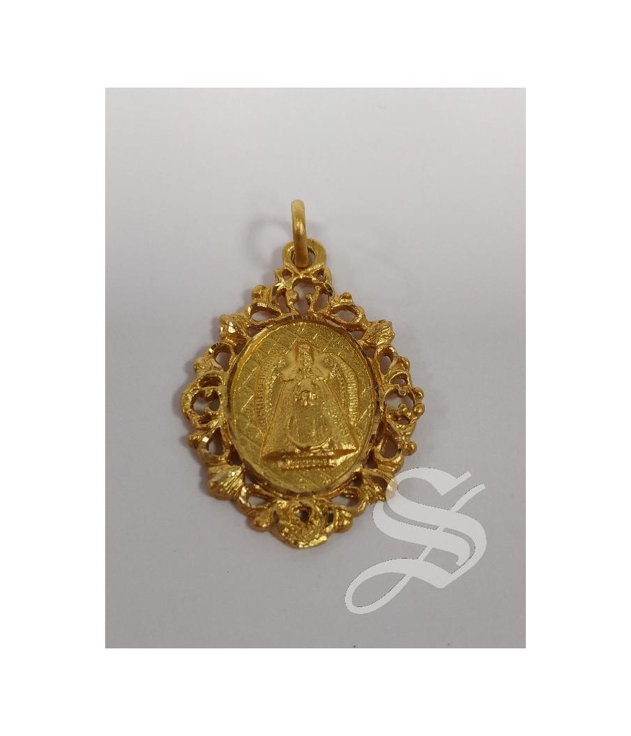 MEDALLA ORO OVAL VIRGEN DEL PRADO CALADA PEQUEÑA 4,93 GRS.