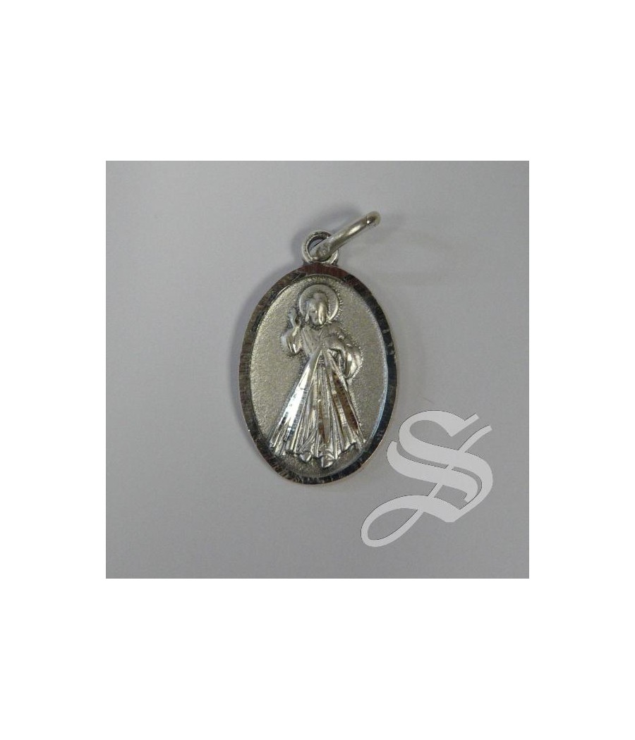 MEDALLA PLATA VIRGEN DE LA PAZ MEDJUGORJE 21 X 15