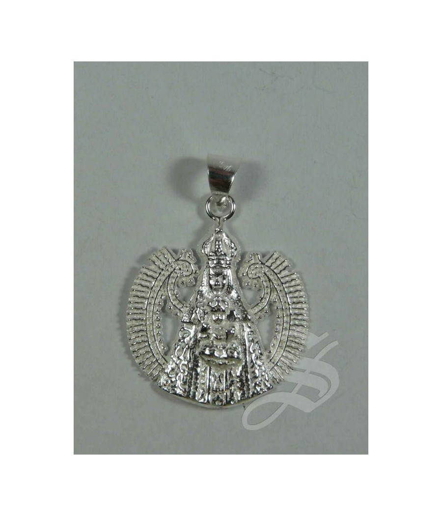 MEDALLA PLATA VIRGEN DEL PRADO SILUETA 30 MM