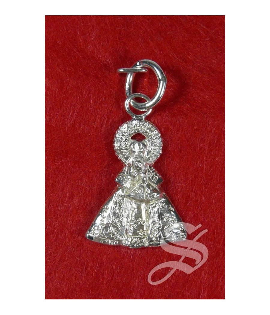 MEDALLA VIRGEN DE GUADALUPE CACERES SILUETA 16 X 23MM PLATA