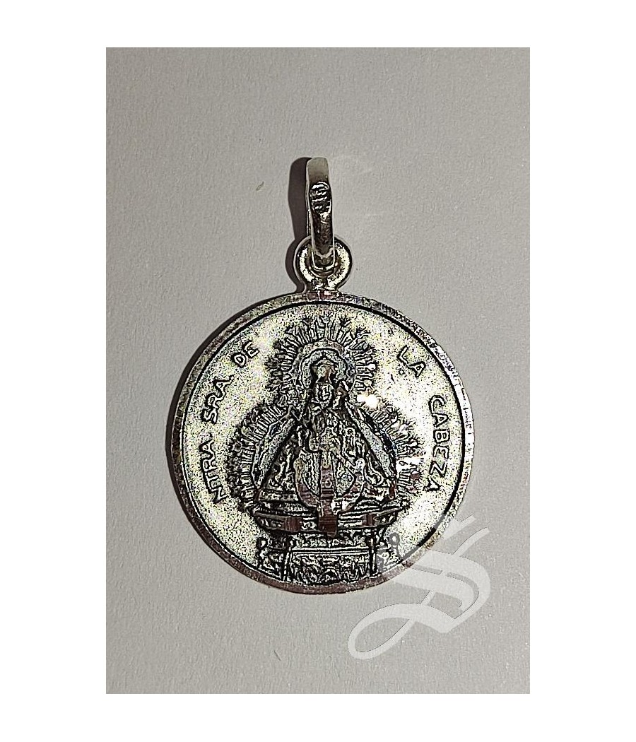 MEDALLA VIRGEN DE LA CABEZA PLATA 17 MM.