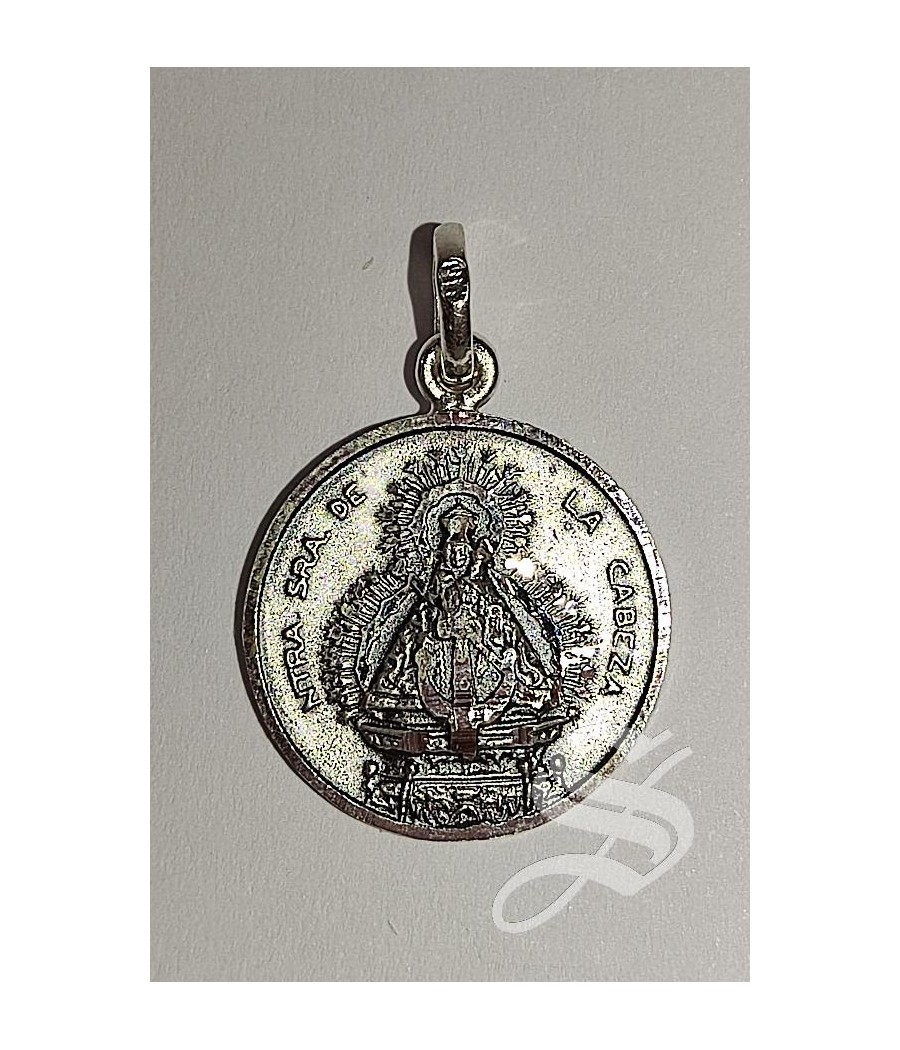 MEDALLA VIRGEN DE LA CABEZA PLATA 18 MM.