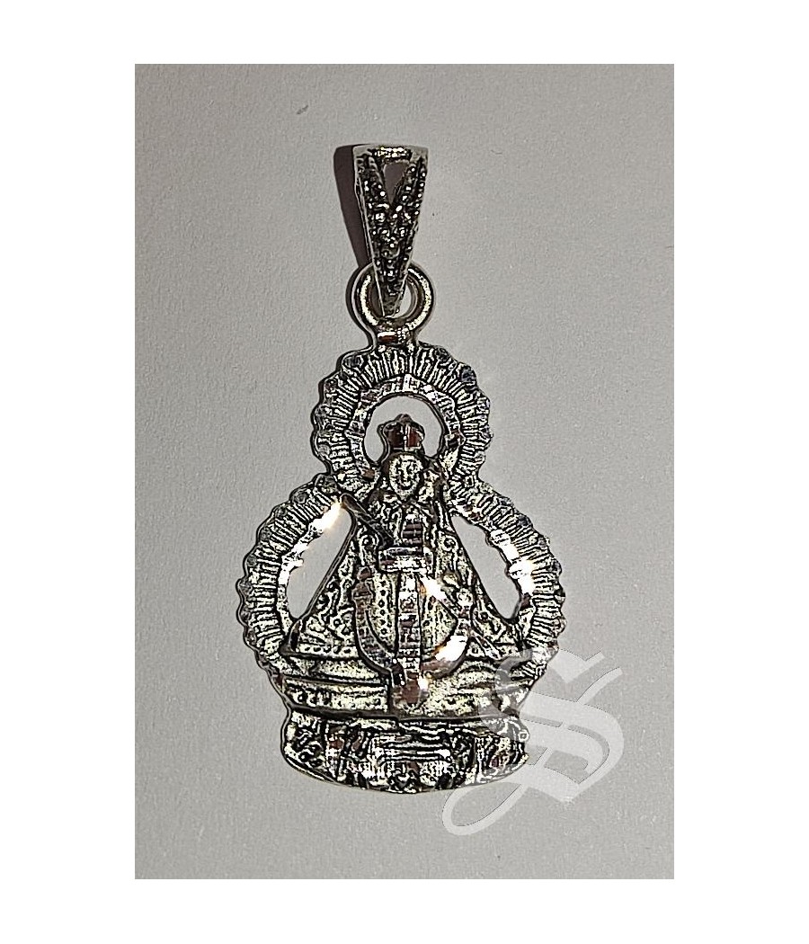 MEDALLA VIRGEN DE LA CABEZA PLATA SILUETA 26 * 22 MM. + REASA