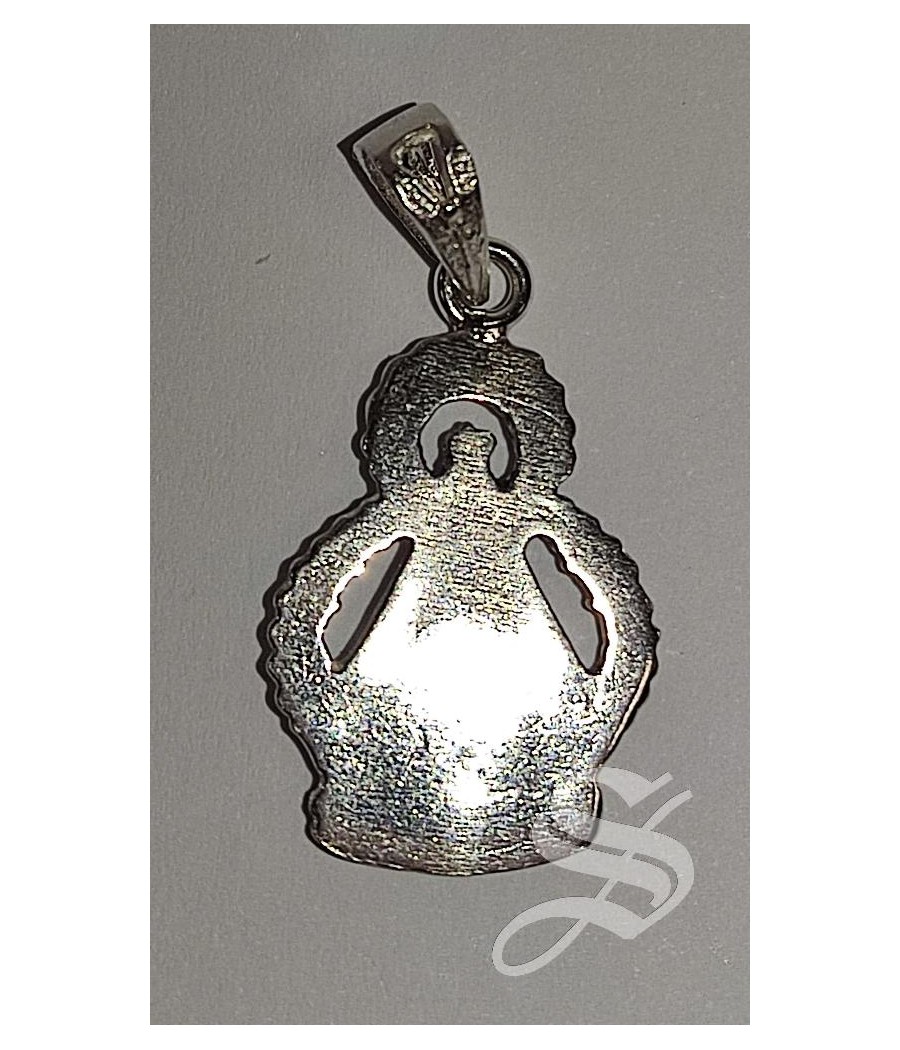 MEDALLA VIRGEN DE LA CABEZA PLATA SILUETA 22 * 14 MM. + REASA