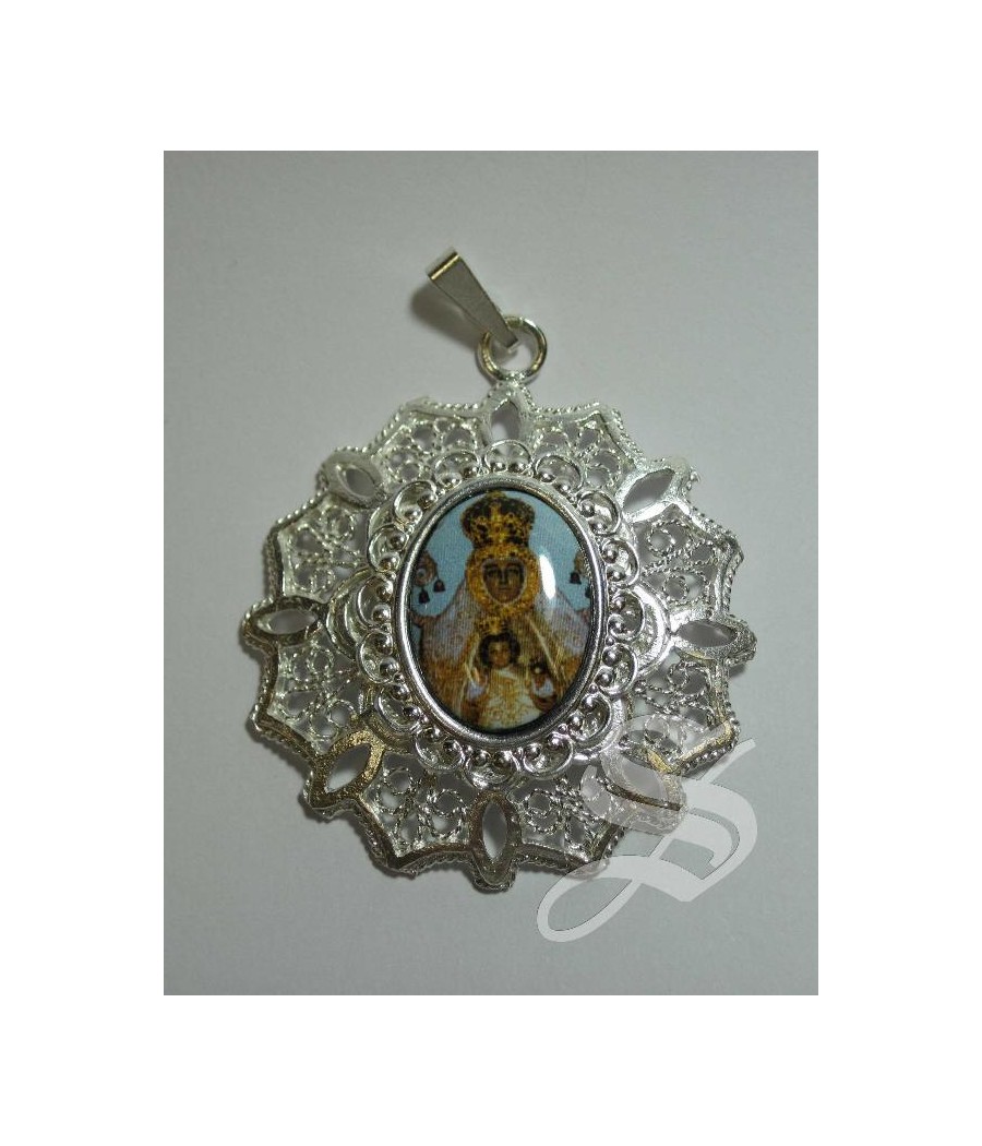 MEDALLA VIRGEN DEL PRADO FILIGRANA ESMALTA AL GUELO