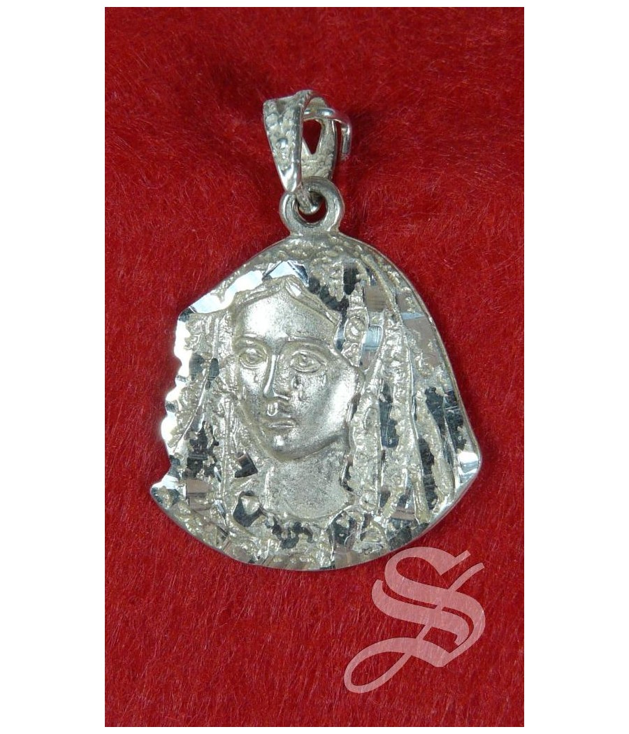 MEDALLA VIRGEN MACARENA PLATA 20 * 23 MM + REASA