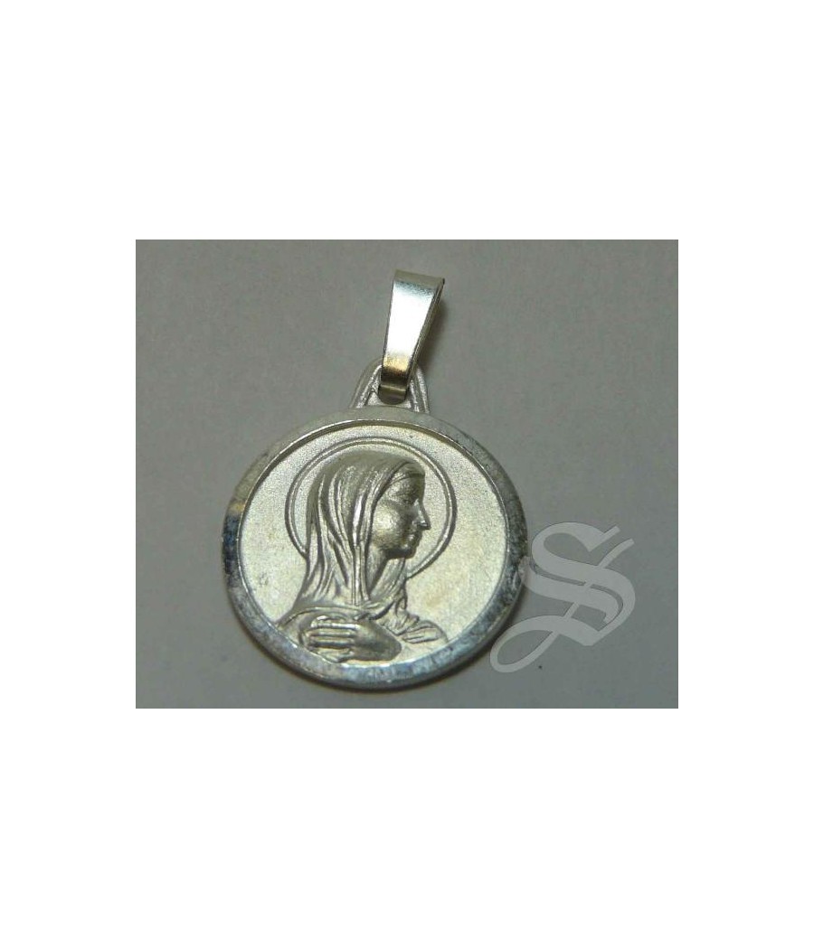 MEDALLA VIRGEN MARIA 16 MM. PLATA