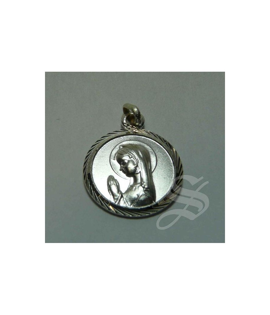 MEDALLA VIRGEN NIÑA 16 MM. PLATA