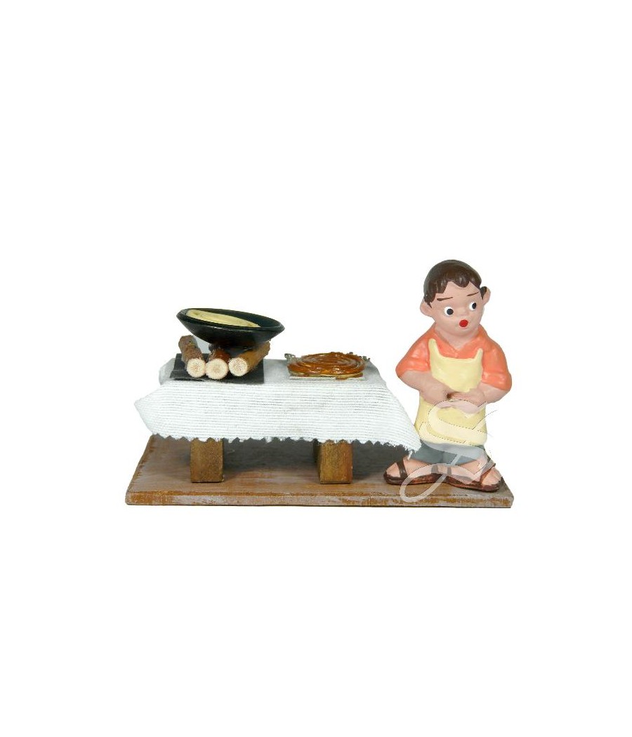 MESA MINI CHURRERIA CON FIGURA 5 X 3 X 2 CM.