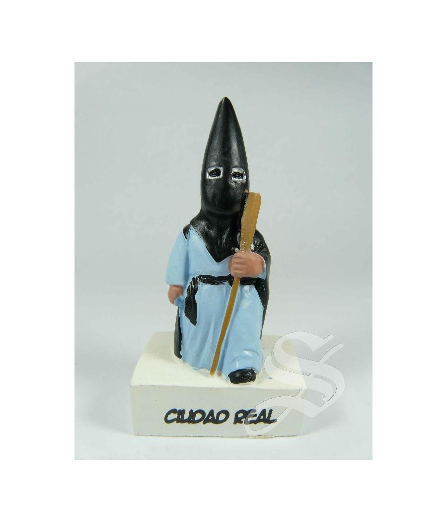 NAZARENO CELESTE Y NEGRO 6,5 CM. CON BASE CIUDAD REAL