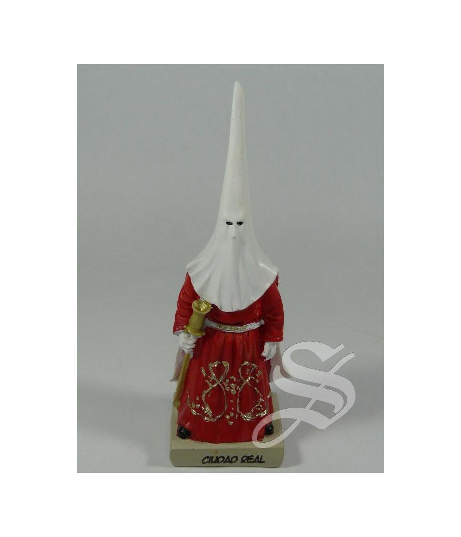 NAZARENO ROJO Y BLANCO 14 CM. CON BASE CIUDAD REAL