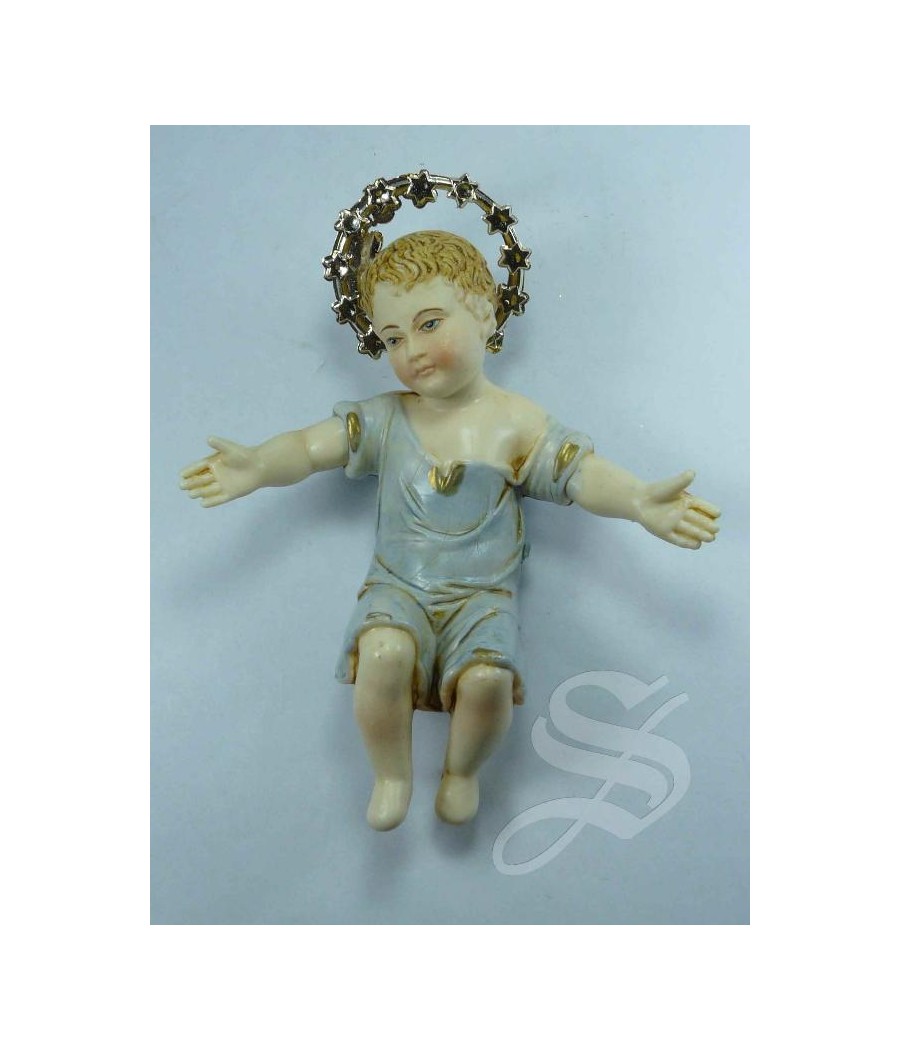 NIÑO JESUS 11 CM. PINTADO ANTIGUO