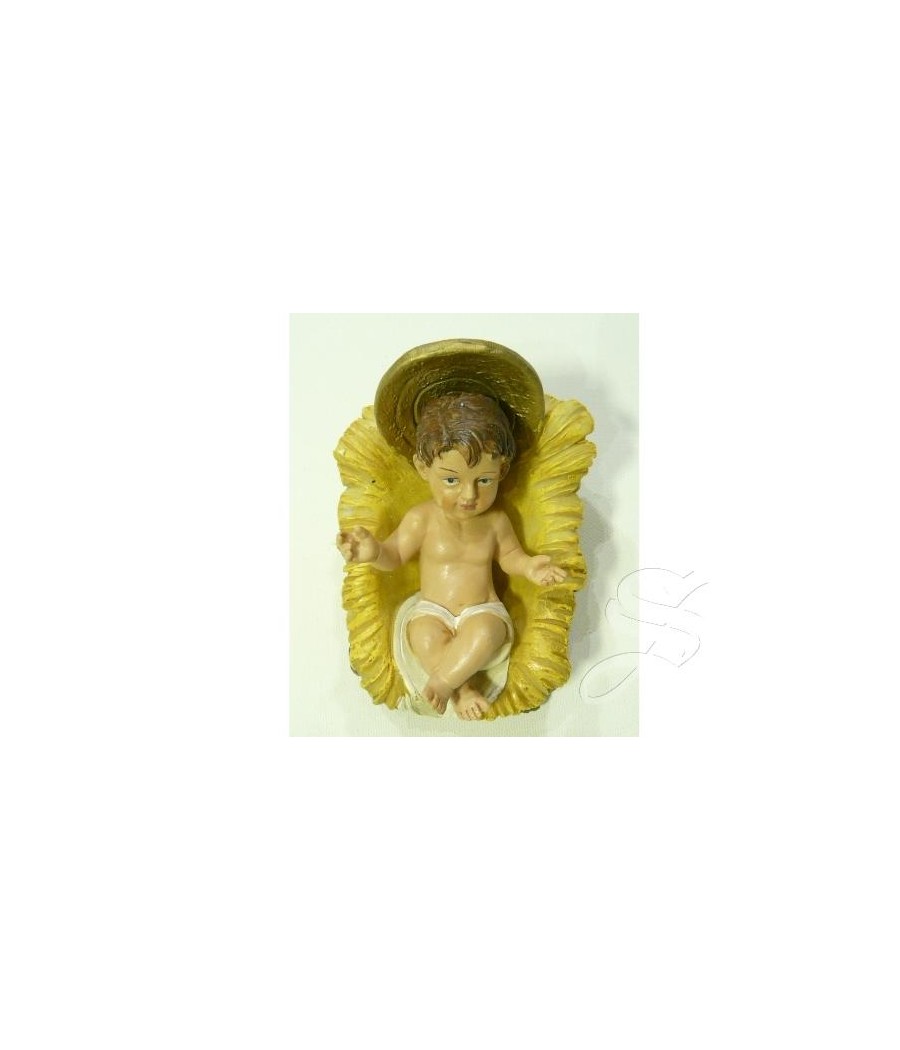 NIÑO JESUS CON CUNA RESINA 10CMS.