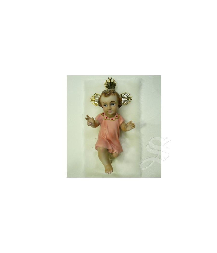 NIÑO JESUS VESTIDO 15 CM. ROSA