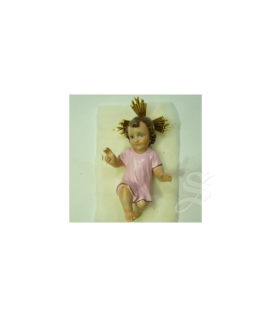 NIÑO JESUS VESTIDO ROSA 15 CM.