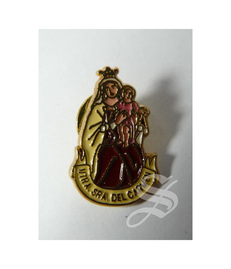 PIN VIRGEN DEL CARMEN ESMALTADA 25 MM