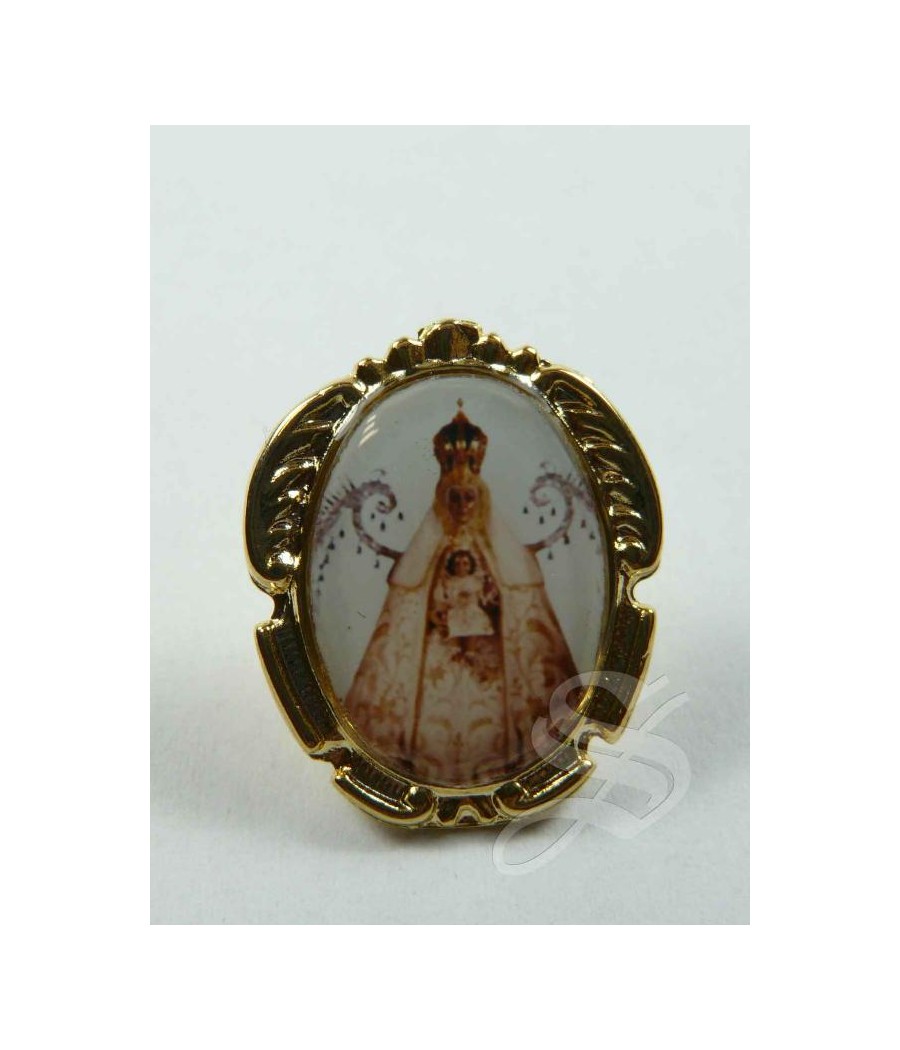 PIN VIRGEN DEL PRADO FOTO GRANDE DORADO