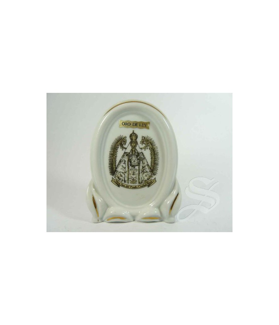 PLACA OVAL CERAMICA  VIRGEN DEL PRADO