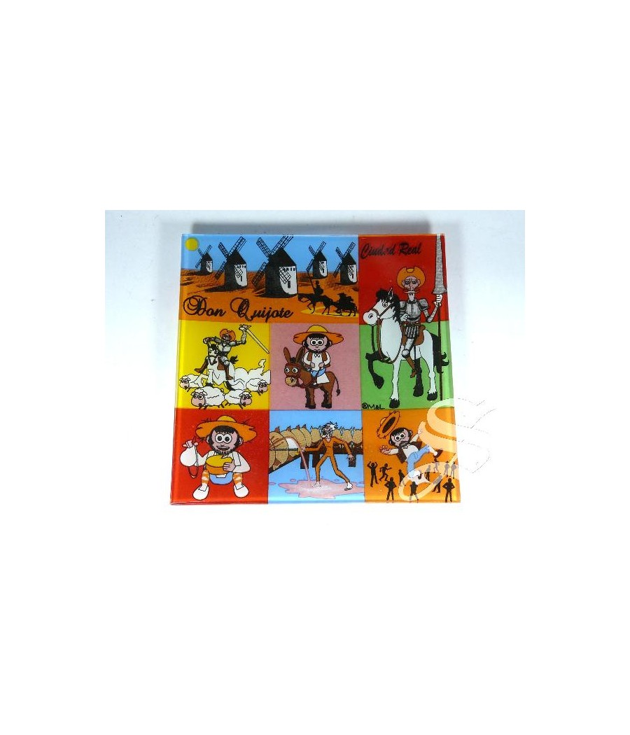 PLATO MULTI QUIJOTE CRISTAL 10 X 10 CM.