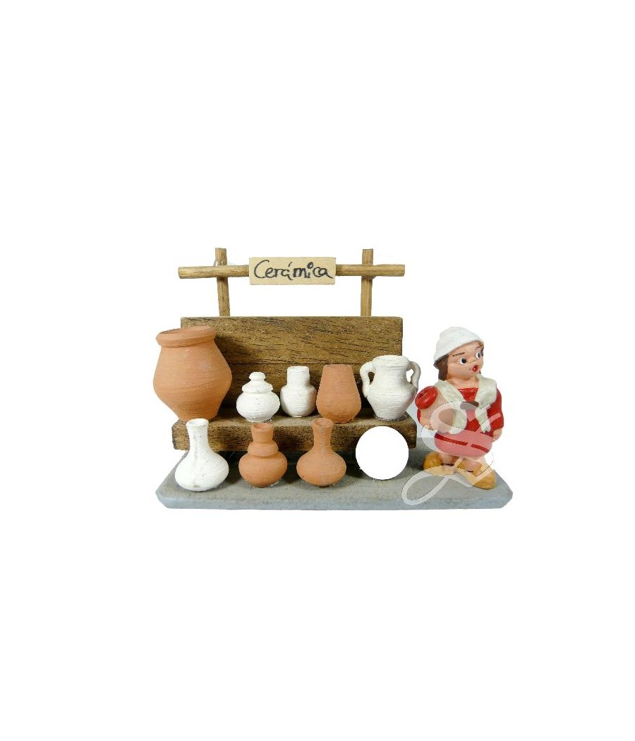 PUESTO RESPALDAR CERAMICA CON FIGURA 8 X 2,5 X 7,5 CM.