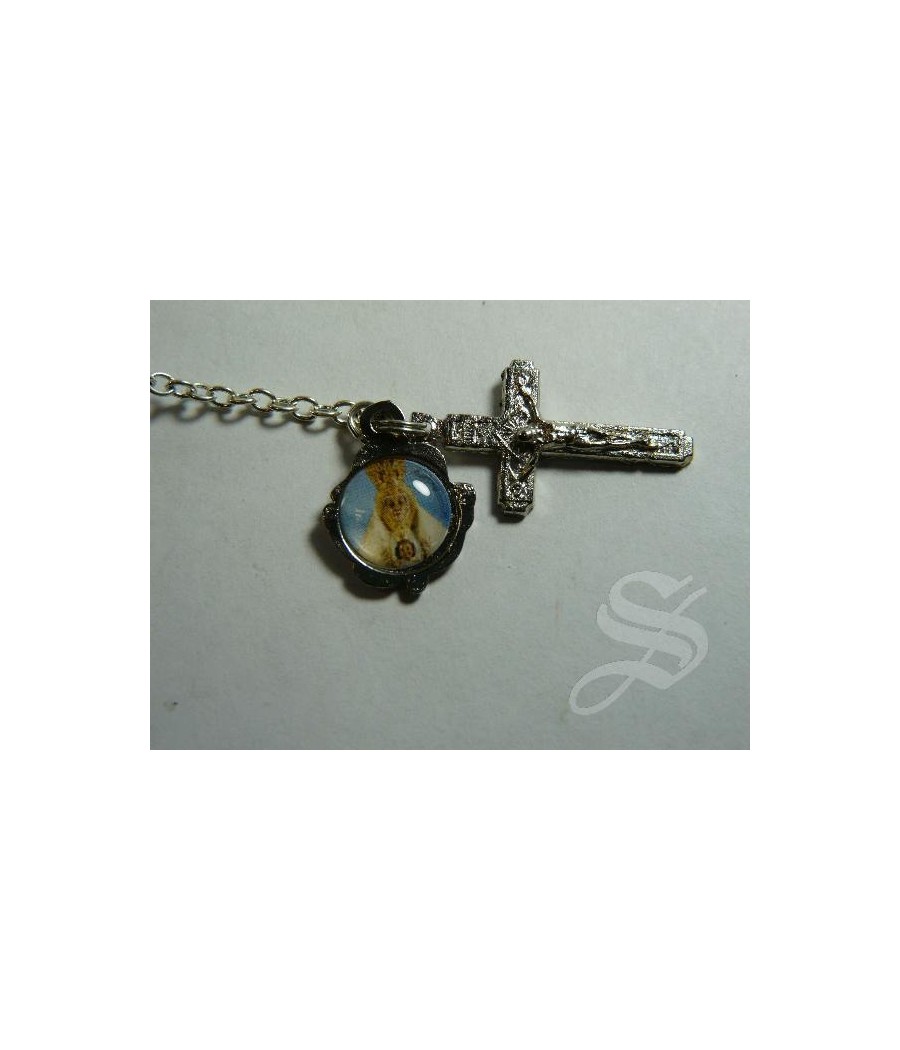 PULSERA EFECTO MARMOL VIRGEN DEL PRADO AZUL