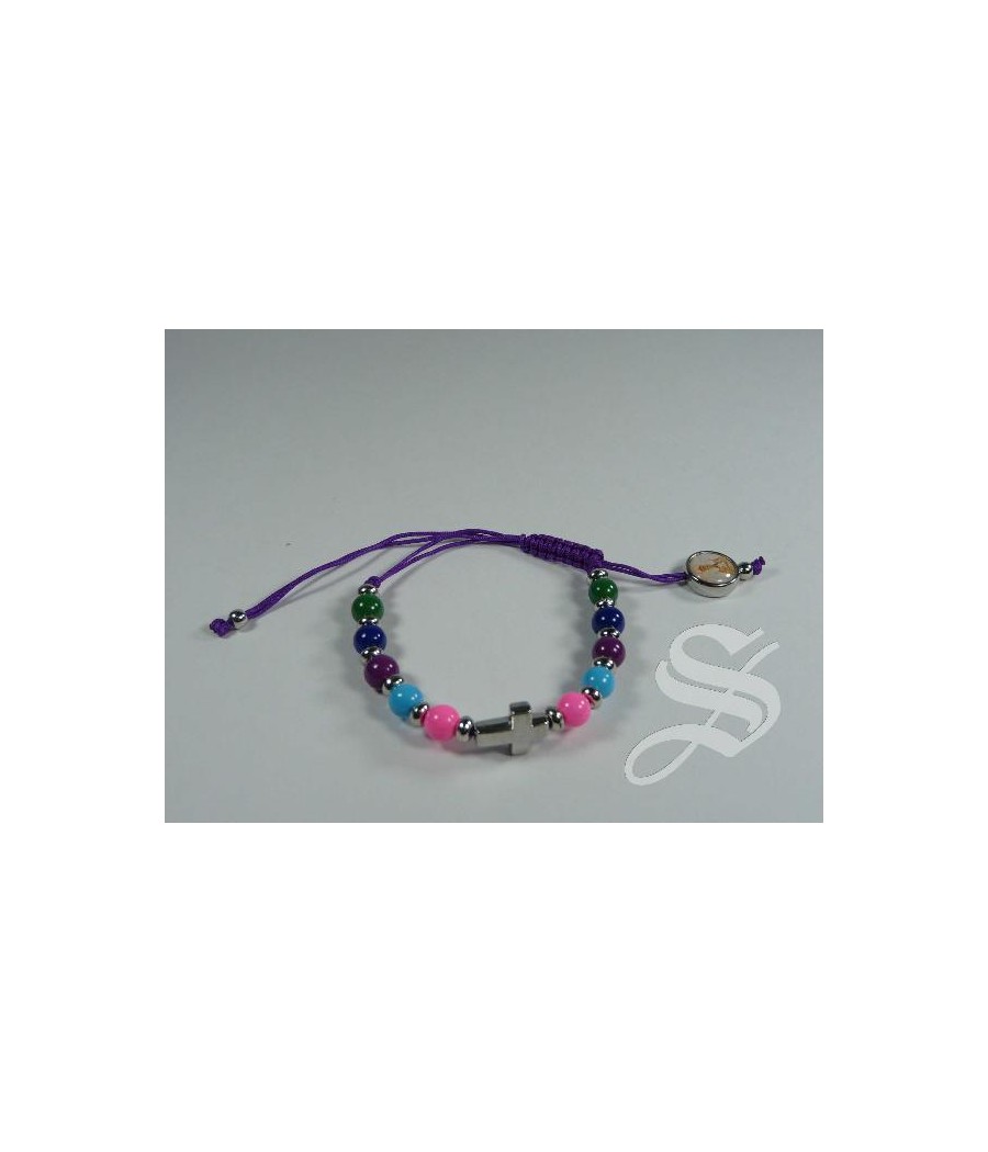 PULSERA EN CRISTAL MULTICOLOR REGULABLE