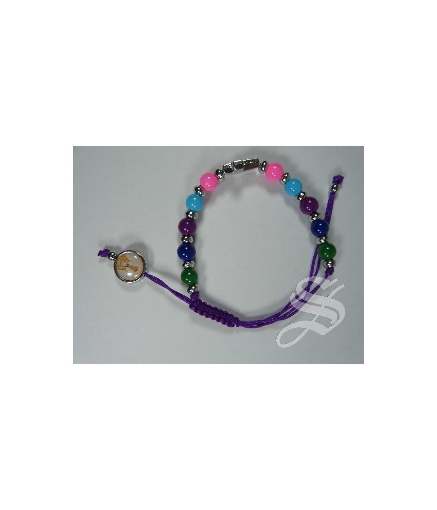 PULSERA EN CRISTAL MULTICOLOR REGULABLE