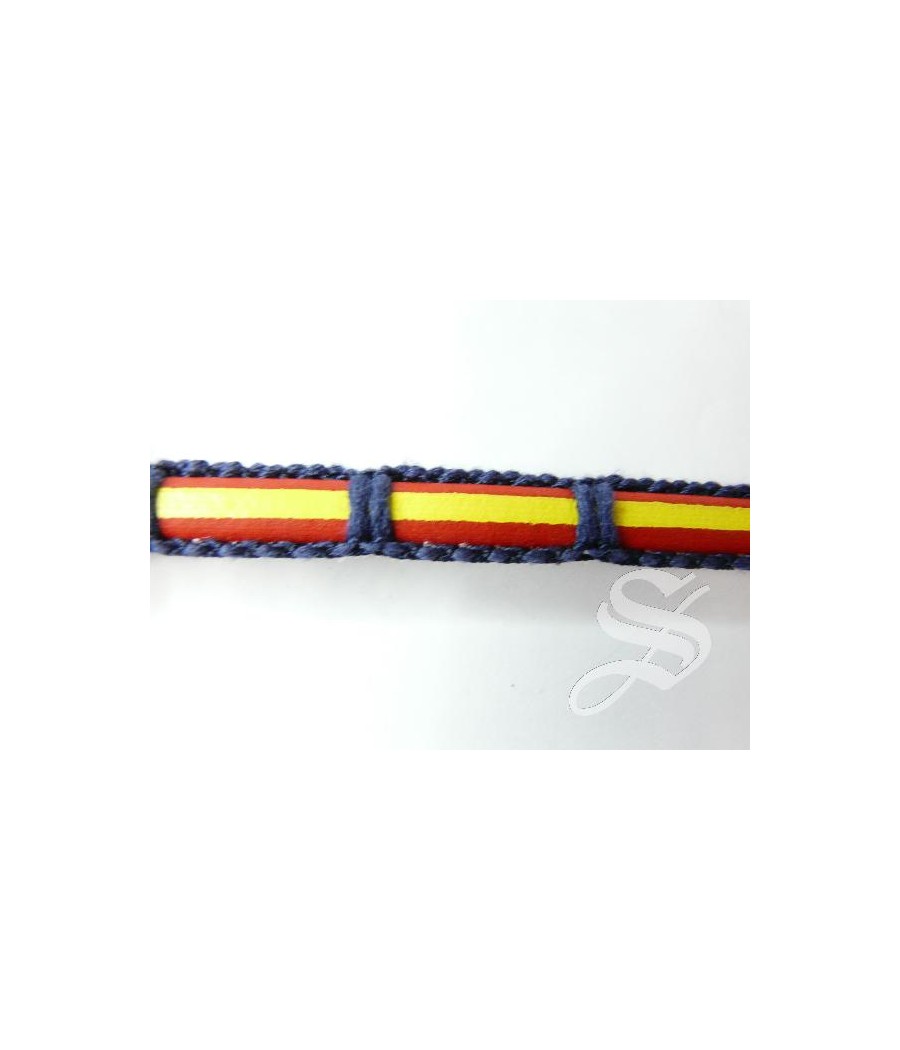 PULSERA ESPAÑA AZUL Y BANDERA DOS MEDIDAS 20 Y 22 CM.