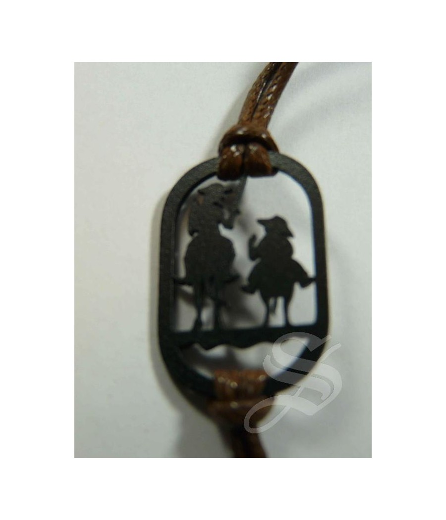 PULSERA QUIJOTE Y SANCHO NEGRA