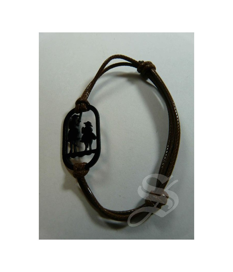 PULSERA QUIJOTE Y SANCHO NEGRA