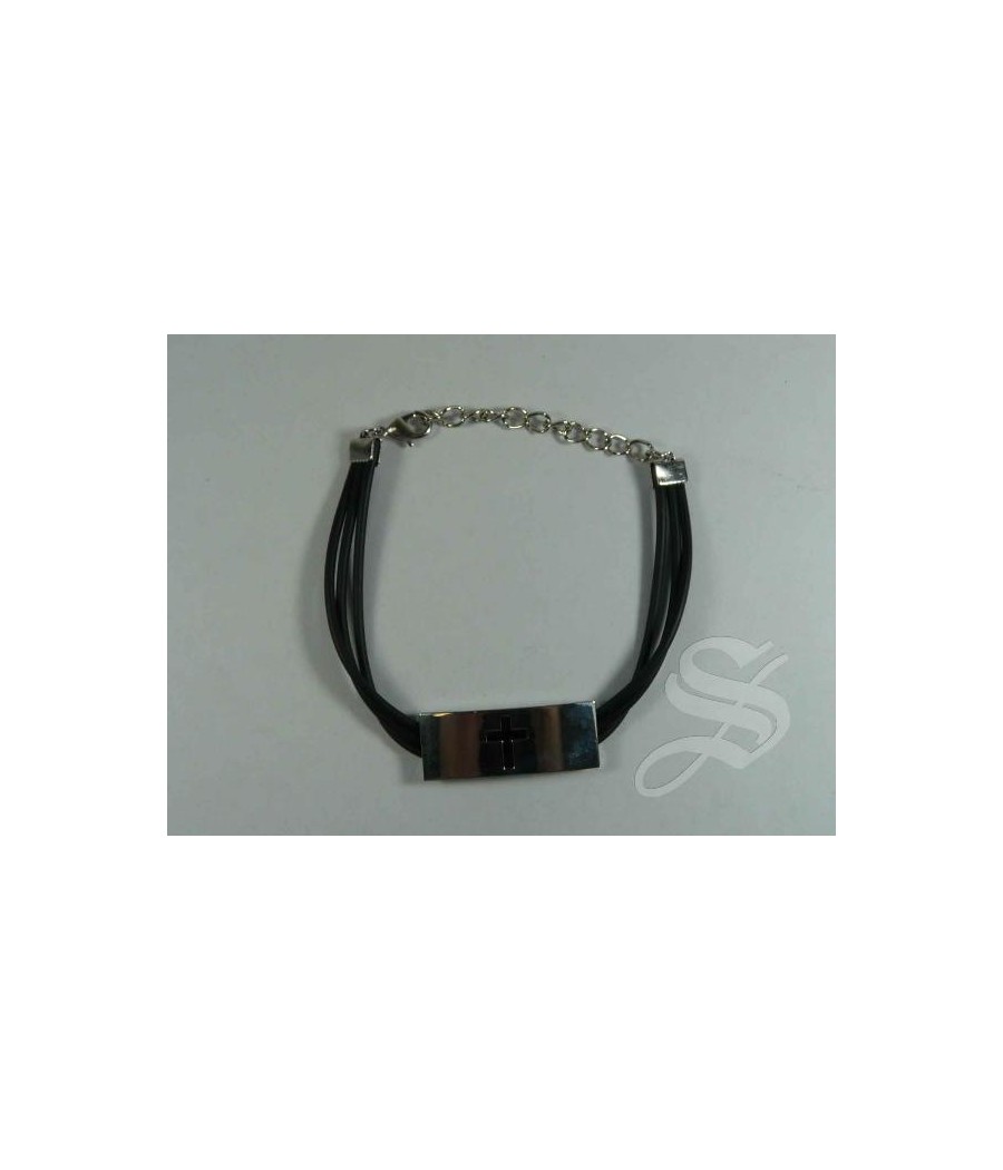 PULSERA SILICONA CON CRUZ