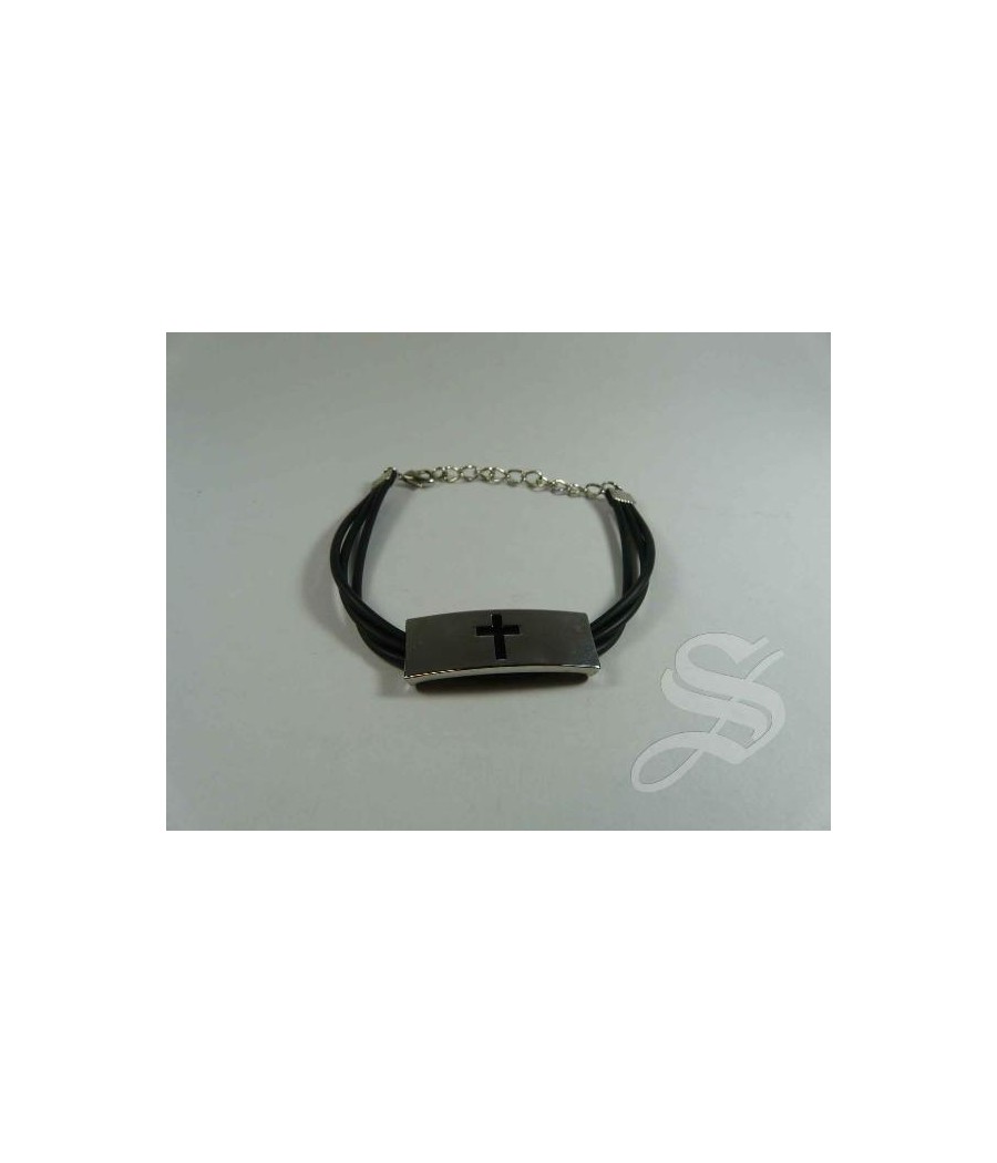 PULSERA SILICONA CON CRUZ