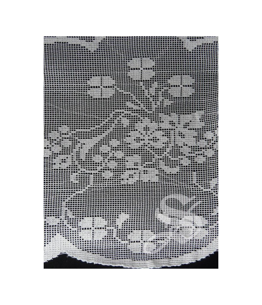 PUNTILLA RELIGIOSA UVAS Y MARIAS 22 CM 85% ALGODON. PARA ROQUETES Y MANTELES DE ALTAR.