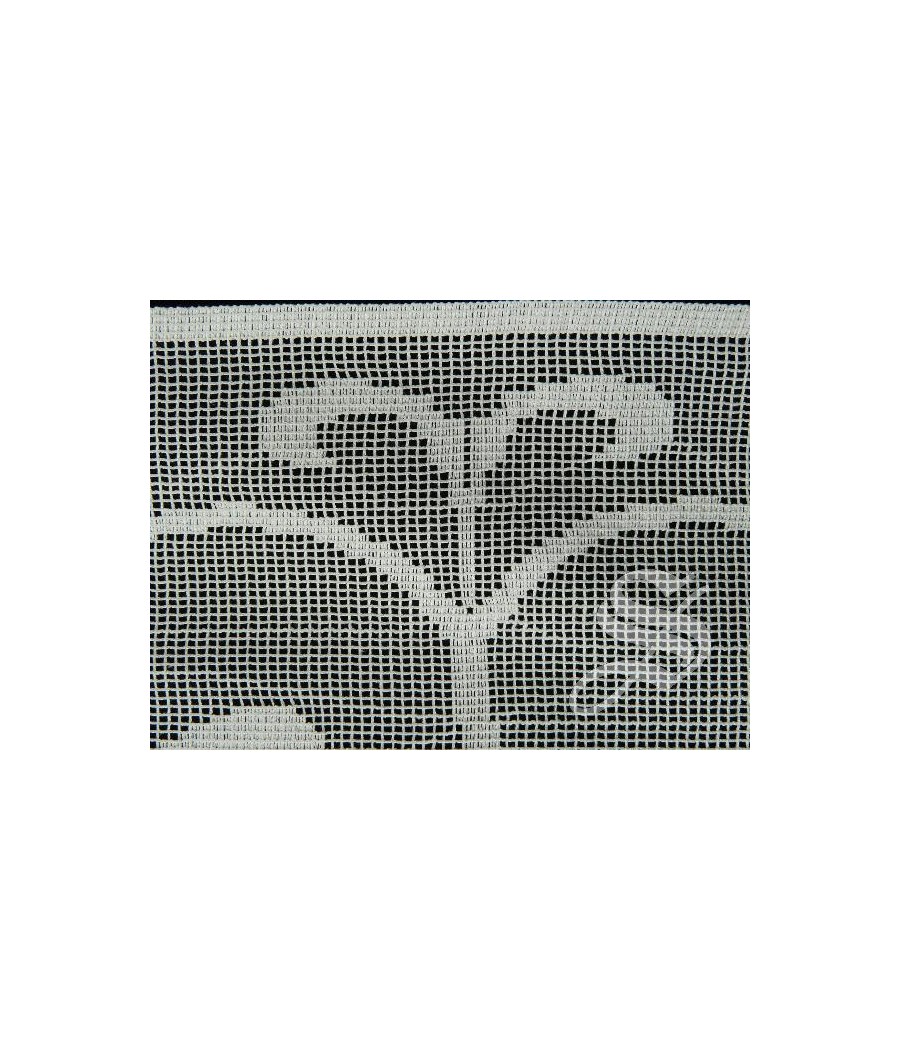 PUNTILLA RELIGIOSA UVAS Y MARIAS 22 CM 85% ALGODON. PARA ROQUETES Y MANTELES DE ALTAR.