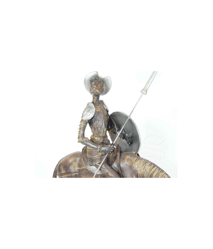 QUIJOTE CABALLO IMITACION MADERA 36 CM.