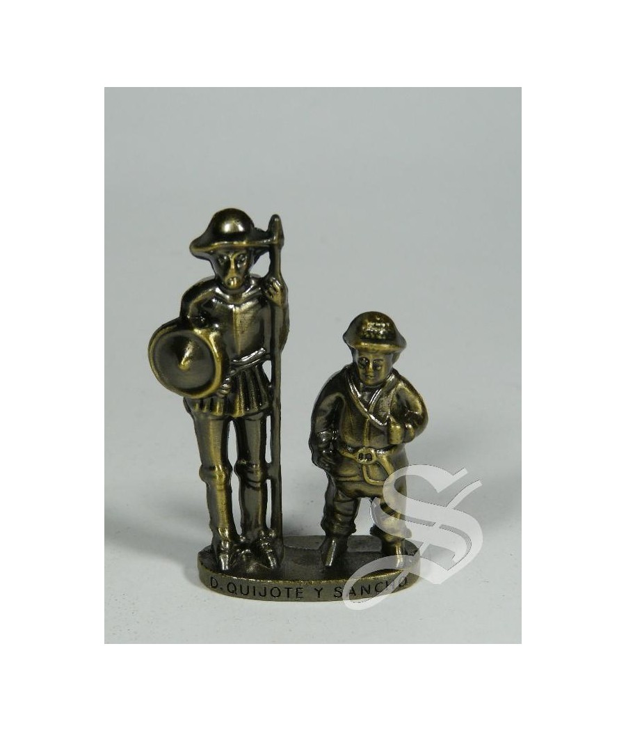 QUIJOTE Y SANCHO BRONCE 6 CM