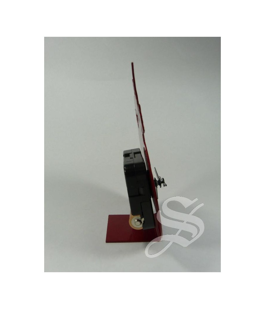 RELOJ EN FORJA SOBREMESA 14 CM. FIGURA QUIJOTE ROJO